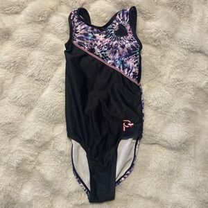 Black and Purple Tie-Dye Leotard